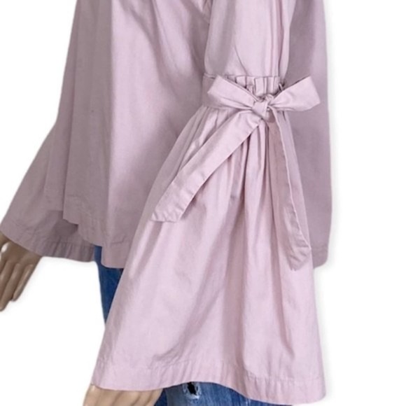 Free People So Obviously Yours Bell Sleeve Top Womens Small Blush Pink Cotton - Picture 6 of 13